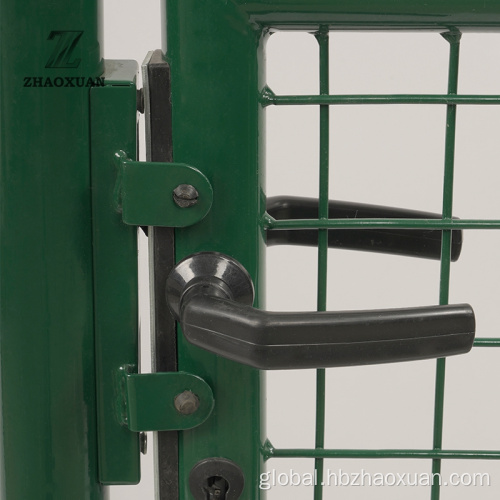 Single Door Iron Gate Designs Iron Rod Welded Wire Mesh Backyard Door Supplier